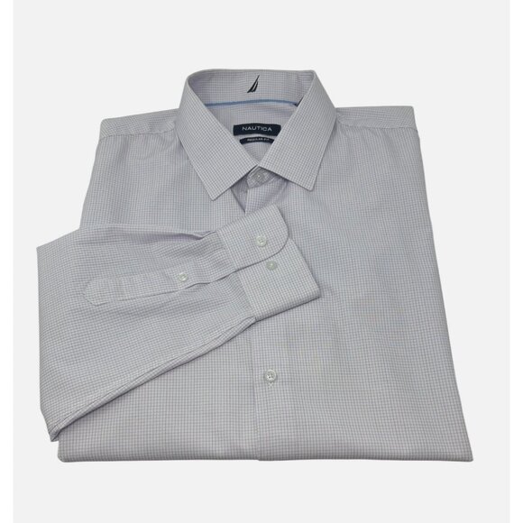 Nautica‎ Mens Regular Fit, Lavender,  Long Sleeve Dress Shirt XL - Picture 2 of 7